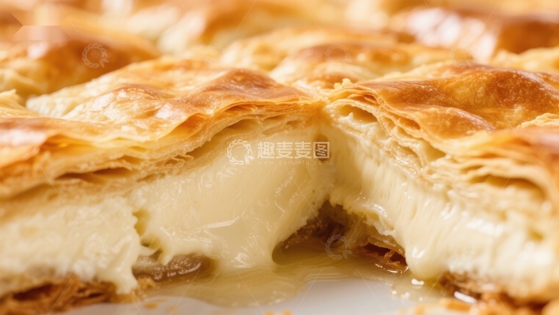 高清大图下载【趣麦麦图】酥皮奶酪糕点特写