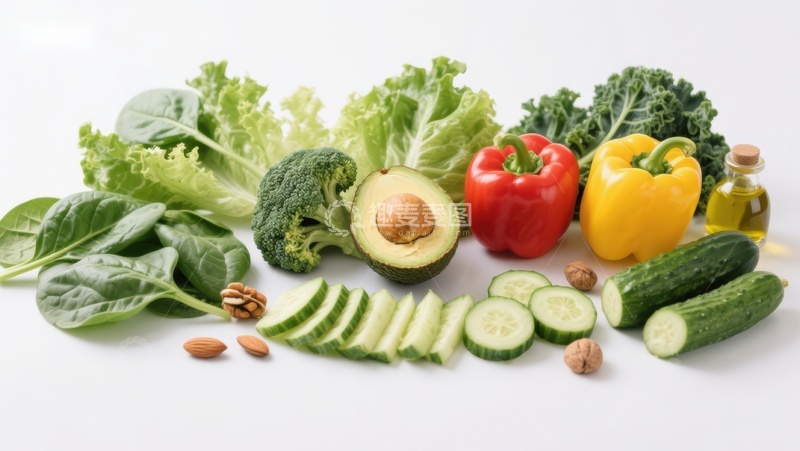 高清大图下载【趣麦麦图】新鲜蔬菜与健康食材展示