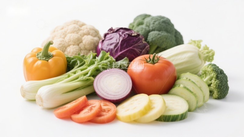 高清大图下载【趣麦麦图】新鲜蔬菜组合展示