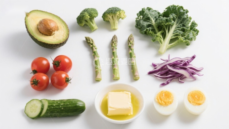 高清大图下载【趣麦麦图】新鲜蔬菜与健康食材组合