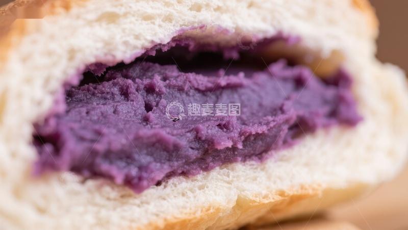 高清大图下载【趣麦麦图】紫薯面包的诱人特写