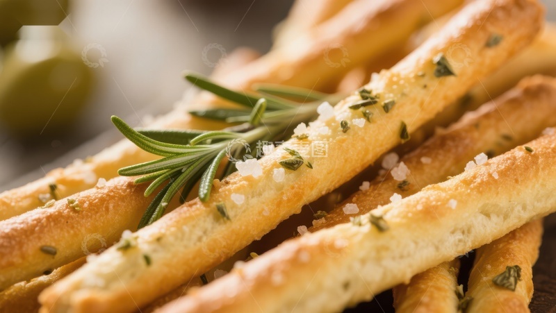 高清大图下载【趣麦麦图】香草橄榄油面包棒