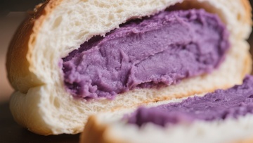紫薯面包切面特写