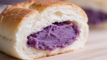 紫薯面包切面展示