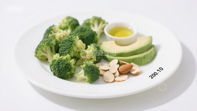 高清大图下载【趣麦麦图】西兰花牛油果坚果拼盘