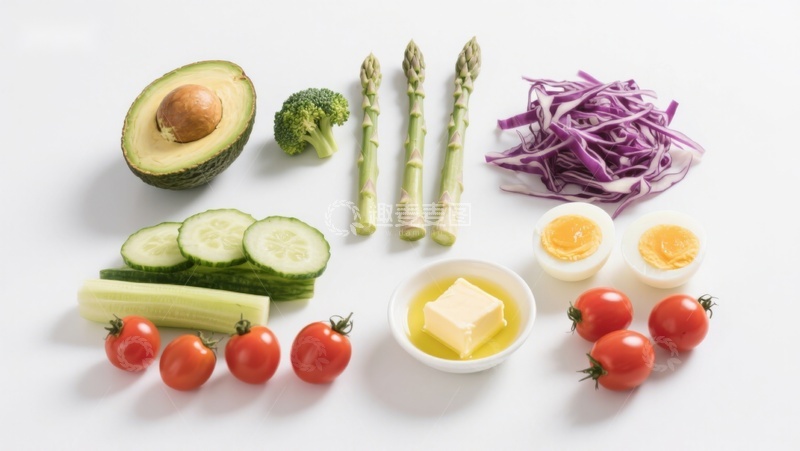 高清大图下载【趣麦麦图】新鲜蔬菜与蛋类食材摆拍