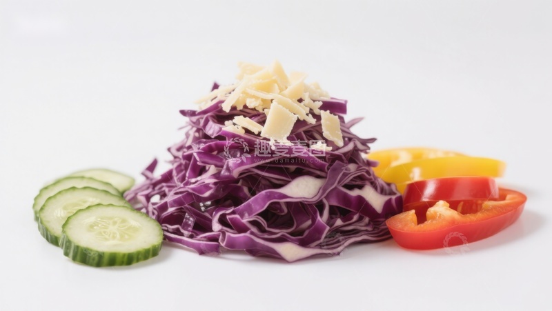 高清大图下载【趣麦麦图】紫甘蓝沙拉配蔬菜