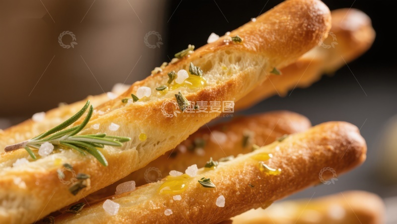 高清大图下载【趣麦麦图】香草橄榄油面包棍