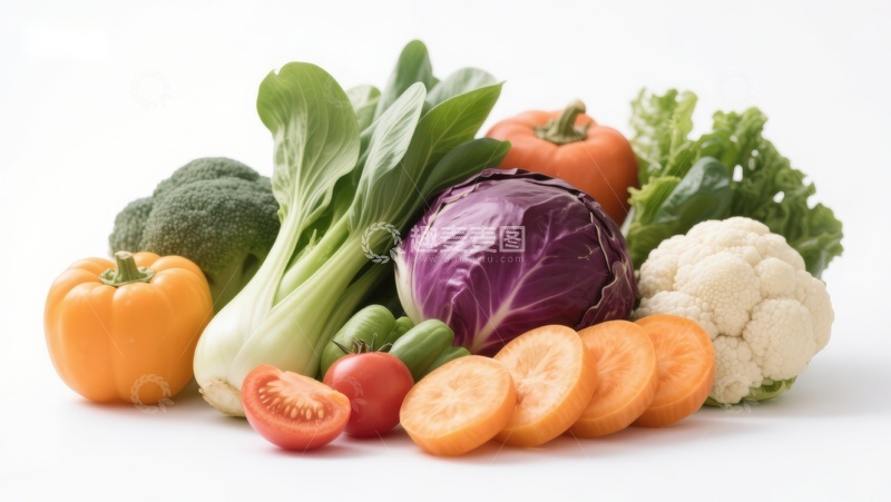 高清大图下载【趣麦麦图】新鲜蔬菜组合展示