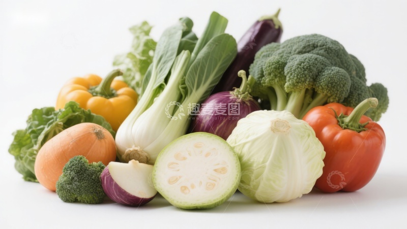 高清大图下载【趣麦麦图】新鲜蔬菜组合展示