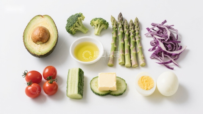 高清大图下载【趣麦麦图】新鲜蔬菜与食材摆盘