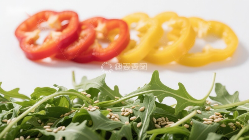 高清大图下载【趣麦麦图】新鲜蔬菜沙拉食材特写