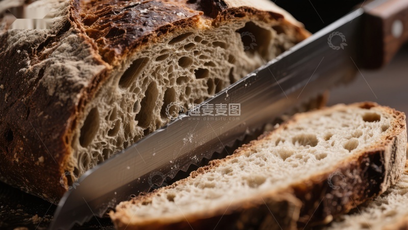 高清大图下载【趣麦麦图】切片面包的特写