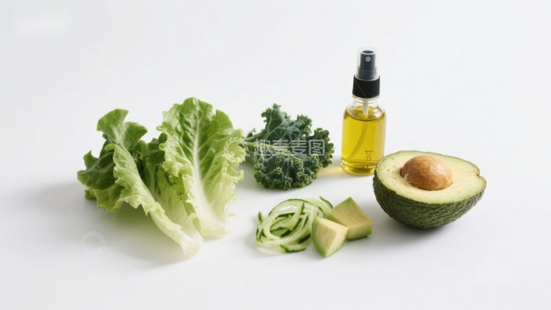 高清大图下载【趣麦麦图】新鲜蔬菜与橄榄油摆拍