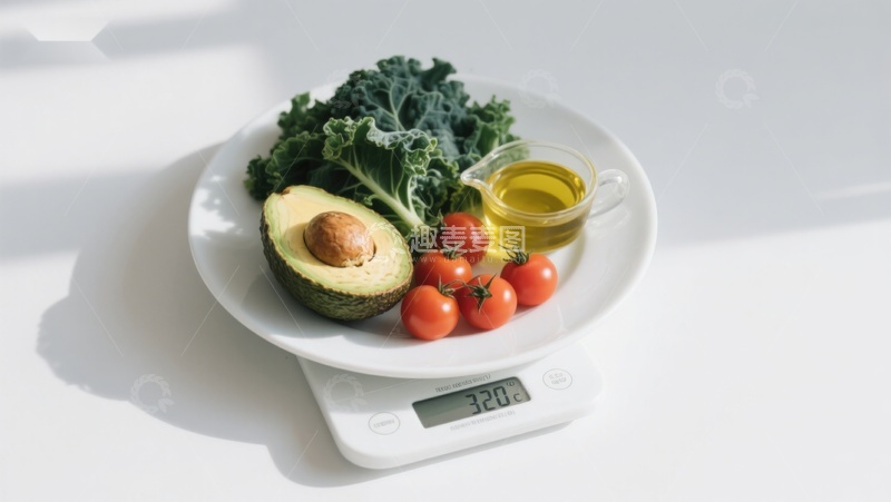 高清大图下载【趣麦麦图】健康食材称重展示