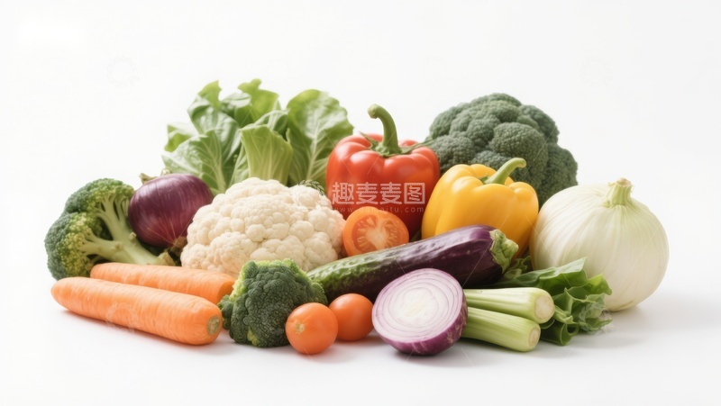 高清大图下载【趣麦麦图】新鲜蔬菜组合展示