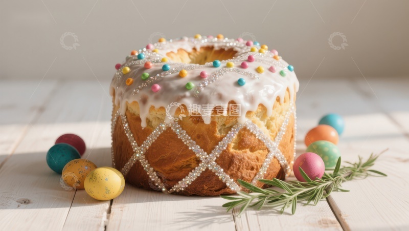 高清大图下载【趣麦麦图】复活节彩蛋与甜面包