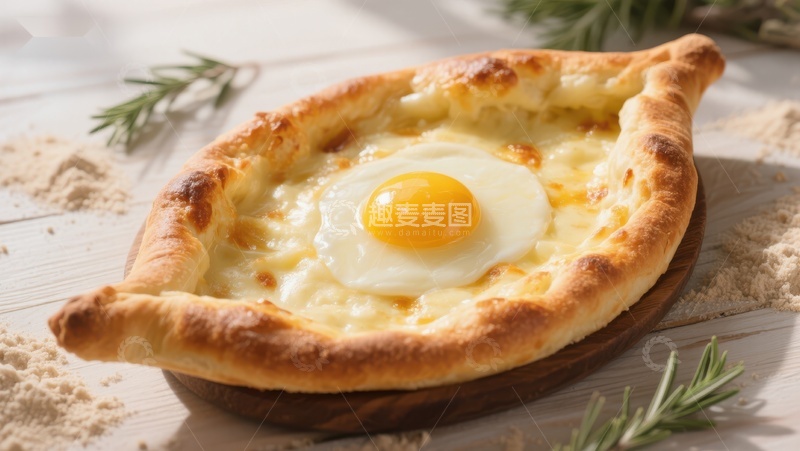 高清大图下载【趣麦麦图】芝士蛋馅饼，传统美食