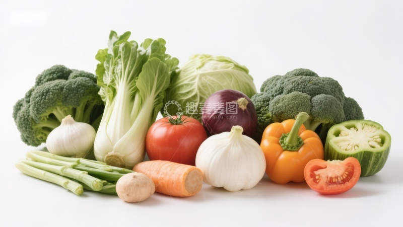 高清大图下载【趣麦麦图】新鲜蔬菜组合展示