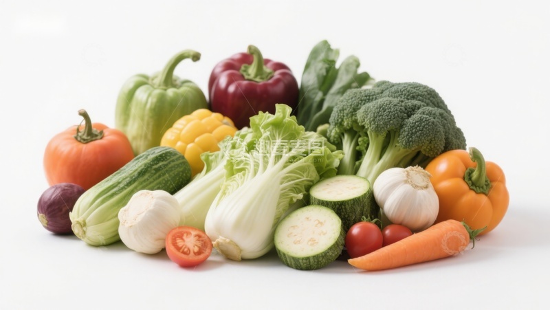 高清大图下载【趣麦麦图】新鲜蔬菜组合展示