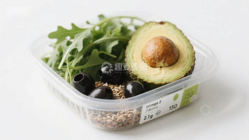 高清大图下载【趣麦麦图】健康沙拉盒装食材