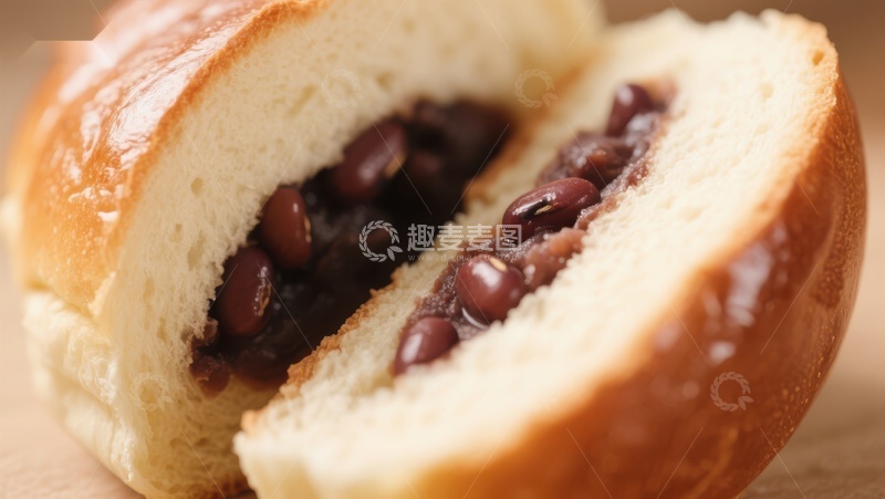 高清大图下载【趣麦麦图】红豆面包切面展示
