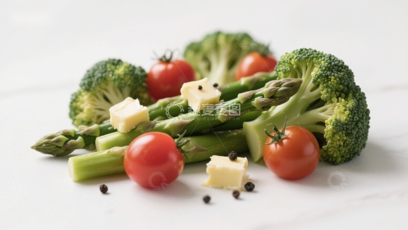 高清大图下载【趣麦麦图】新鲜蔬菜与奶酪组合