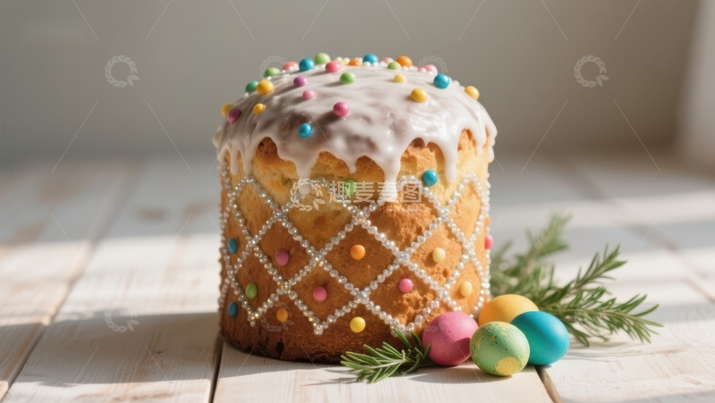 高清大图下载【趣麦麦图】色彩斑斓的节日面包与彩蛋