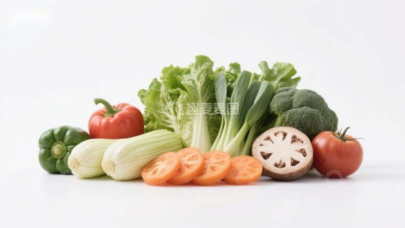 高清大图下载【趣麦麦图】新鲜蔬菜组合展示