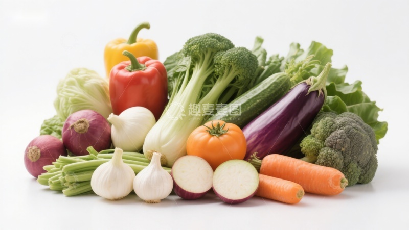 高清大图下载【趣麦麦图】新鲜蔬菜组合展示