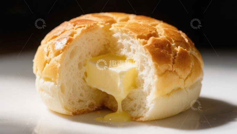 高清大图下载【趣麦麦图】面包夹黄油，诱人美食