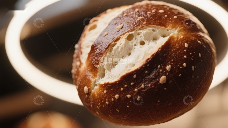 高清大图下载【趣麦麦图】新鲜出炉的芝麻面包
