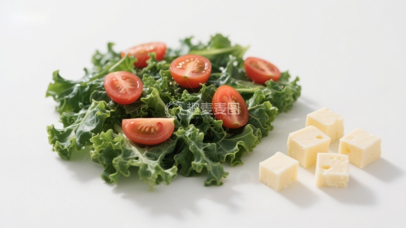 高清大图下载【趣麦麦图】羽衣甘蓝配番茄与奶酪