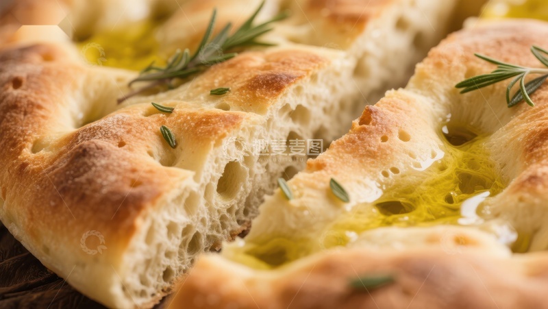 高清大图下载【趣麦麦图】香草橄榄油面包特写