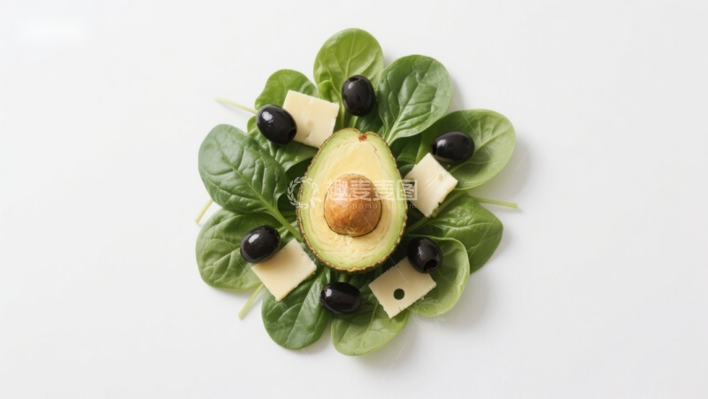 高清大图下载【趣麦麦图】牛油果与蔬菜创意摆盘