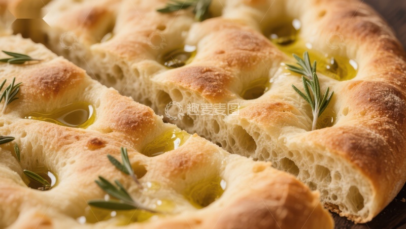 高清大图下载【趣麦麦图】香草橄榄油烤制的意式面包