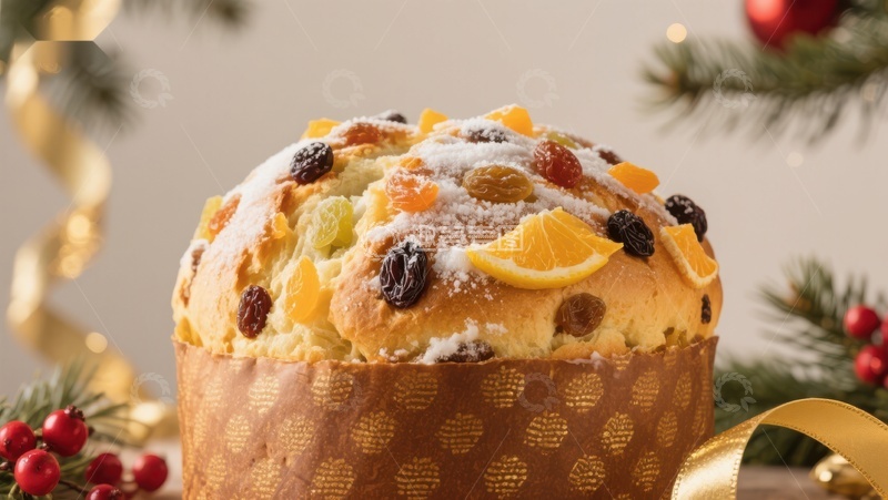 高清大图下载【趣麦麦图】节日甜点：装饰丰富的面包
