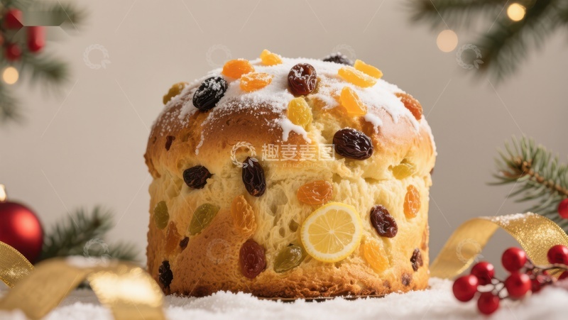 高清大图下载【趣麦麦图】节日面包装饰圣诞场景