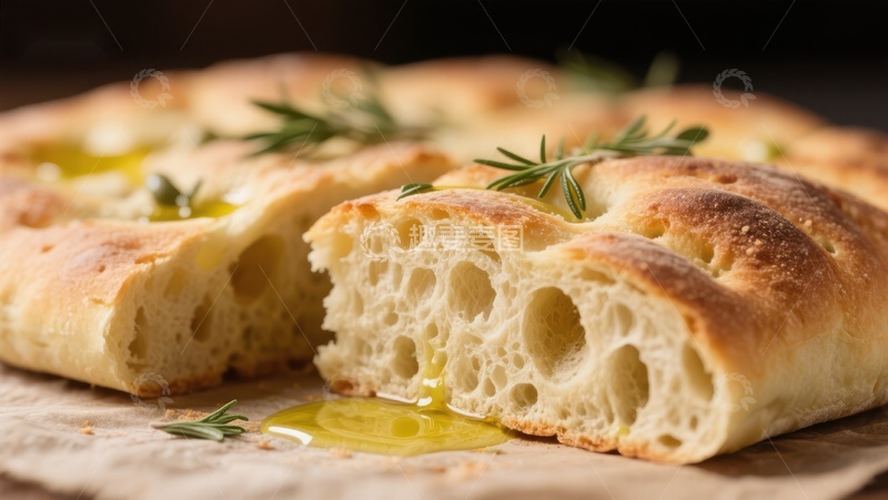 高清大图下载【趣麦麦图】新鲜出炉的香草橄榄油面包