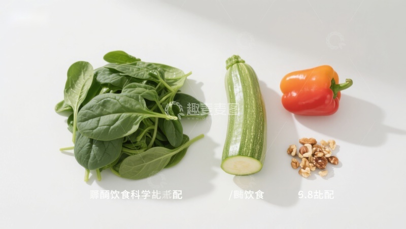 高清大图下载【趣麦麦图】新鲜蔬菜与坚果食材展示