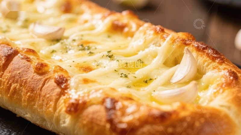 高清大图下载【趣麦麦图】芝士面包，撒有洋葱和香草