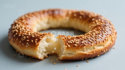 芝麻面包圈特写