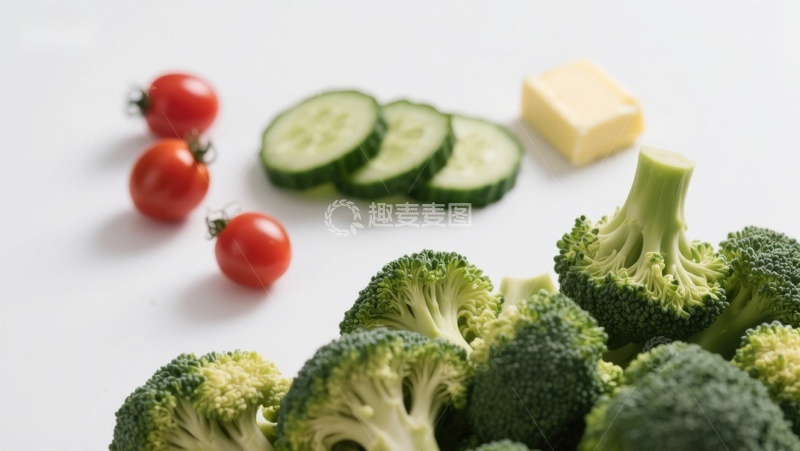 高清大图下载【趣麦麦图】新鲜蔬菜与奶酪静物