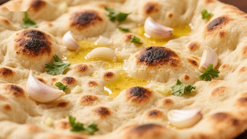 高清大图下载【趣麦麦图】香脆蒜香面包配橄榄油