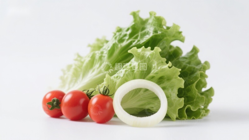 高清大图下载【趣麦麦图】新鲜蔬菜与洋葱圈摆拍
