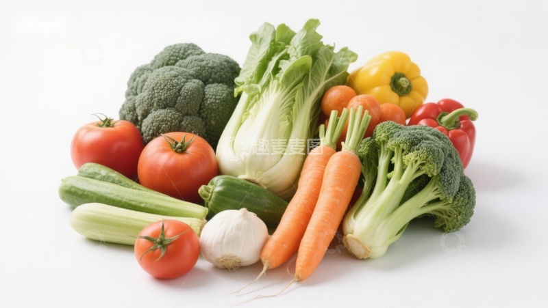 高清大图下载【趣麦麦图】新鲜蔬菜组合展示