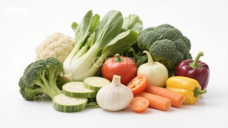 高清大图下载【趣麦麦图】新鲜蔬菜组合展示