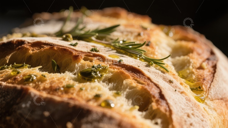 高清大图下载【趣麦麦图】香草橄榄油面包特写