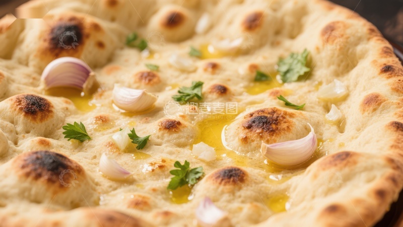 高清大图下载【趣麦麦图】香脆蒜香面包，金黄诱人