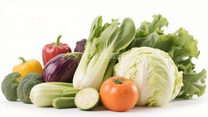 高清大图下载【趣麦麦图】新鲜蔬菜组合展示